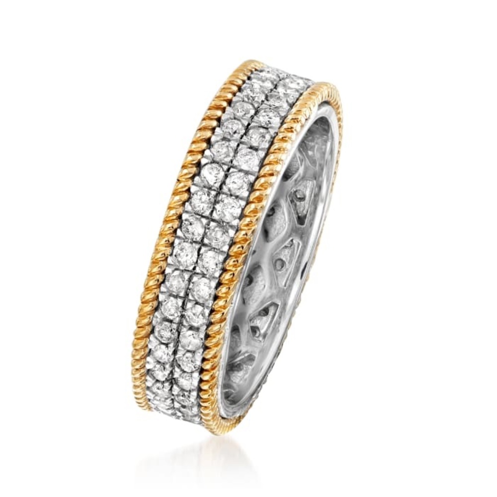Elegant Gold and Silver Women's Ring - Picture 2 of 3